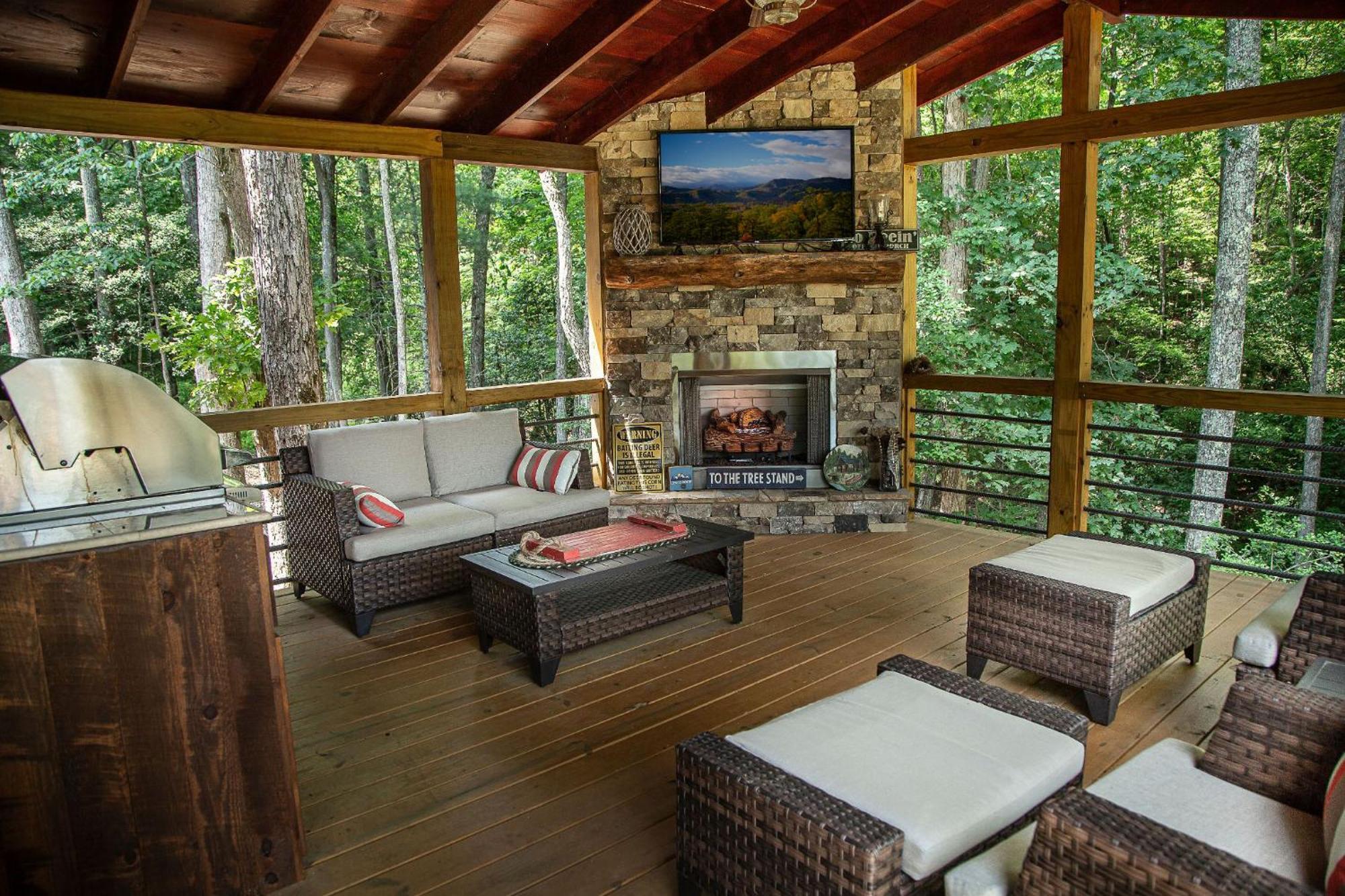 Adore The Smores Rustic Mountain Charm Outdoor Spaces And A Cozy Hot Tub Blue Ridge Esterno foto